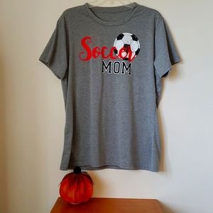 Amazon Brand Soccer Mom Gray T-Shirt, Size XL Ball